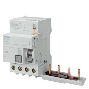 Bloco diferencial, de 4 polos, tipo CA, In: 40 A, 30 mA, Un CA: 400 V, para 5SY