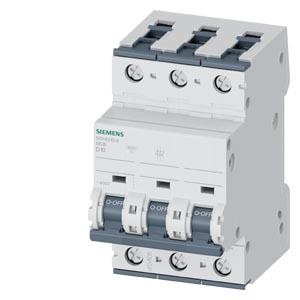 Disjuntor automático 400V 10kA, de 3 polos, D, 10A, P=70mm