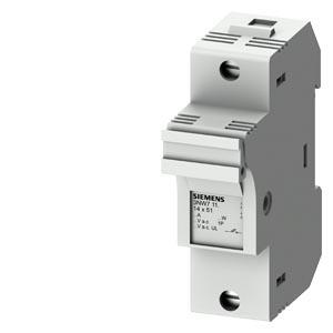 SENTRON, suporte de fusível cilíndrico, 14x51 mm, 1 polo, In: 50 A, Un CA: 690 V