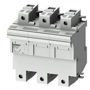 SENTRON, suporte de fusível cilíndrico, 22x58 mm, 3 polos, In: 100 A, Un CA: 690 V