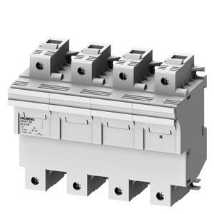 SENTRON, suporte de fusível cilíndrico, 22x58 mm, 3P+N, In: 100 A, Un CA: 690 V