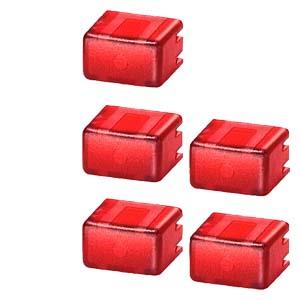 Conjunto de capas para botão 5TE48 conjunto com 5x vermelho/transparente