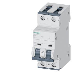 Disjuntor automático CA/CC CC 440V CA 400V 10kA, de 2 polos, C, 3A