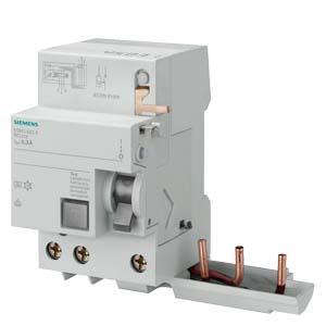 Bloco diferencial, de 3 polos, tipo CA, In: 40 A, 30 mA, Un CA: 400 V, para 5SY