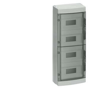 SIMBOX Universal WP distribuidor de parede AP, IP65 4 filas, 72UD, sem régua de terminais