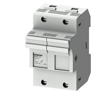 SENTRON, suporte de fusível cilíndrico, 14x51 mm, 2 polos, In: 50 A, Un CA: 690 V