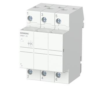SENTRON, suporte de fusível cilíndrico, 10x38 mm, 3 polos, In: 32 A, Un CA: 690 V