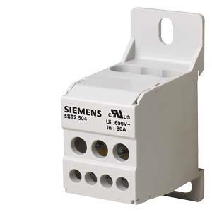 bloco distribuidor de 1 pol., 80A, 690V entrada: 1x 16mm2 saída: 8x 10mm2 para montagem do trilho DIN