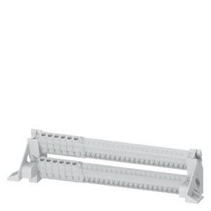 Trilho N/PE como terminal de encaixe com 6x parafuso cada de 2,5-16mm2 e 21x conector