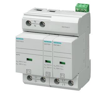 Dissipador combinado tipo 1+2 classe de requisito B+C, UC 350V módulos de proteção encaixáveis