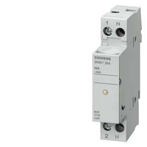 SENTRON, porta-fusíveis cilíndrico, 10x38 mm, 1P+N, In: 32 A, Un CA: 690 V, LED