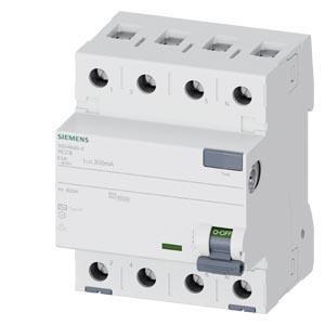 Disjuntor de corrente de fuga, 4 polos, tipo CA, In: 63 A, 300 mA, Un CA: 400 V