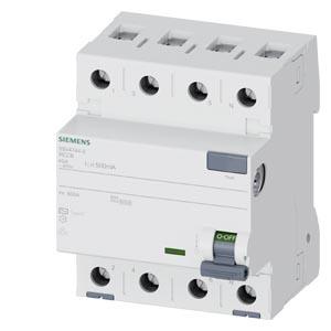 Disjuntor de corrente de fuga, 4 polos, tipo CA, In: 40 A, 500 mA, Un CA: 400 V