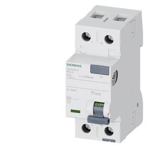 Disjuntor de corrente de fuga, 2 polos, tipo CA, In: 63 A, 300 mA, Un CA: 230 V
