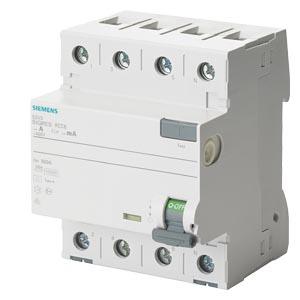 Disjuntor de corrente de fuga, 4 polos, tipo A, seletivo, In: 63 A, 300 mA, Un CA: 400 V
