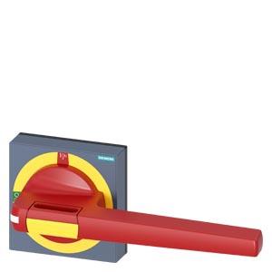 Manopla com chapa protetora parada de emergência tamanho 100 x 100, para eixo 12x 12, 0-I