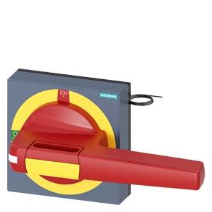 Manopla com chapa protetora parada de emergência com iluminação tamanho 100 x 100