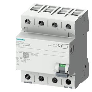 Disjuntor de corrente de fuga, 4 polos, tipo B+, seletivo, In: 63 A, 300 mA, Un CA: 400 V