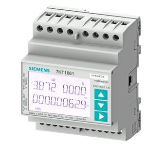SENTRON instrumento de medição 7KT PAC1600, trifásico, 5 A, trilho DIN, Modbus RTU, MID