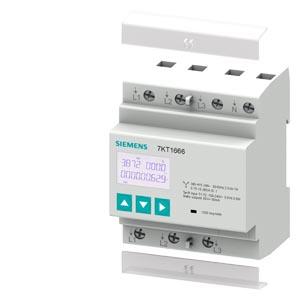 SENTRON instrumento de medição 7KT PAC1600, trifásico, 80 A, trilho DIN, Modbus RTU, MID