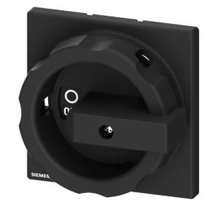 Acionamento rotativo, Botão de acionamento preto, para encapsulamento de material isolante, para 63-125A