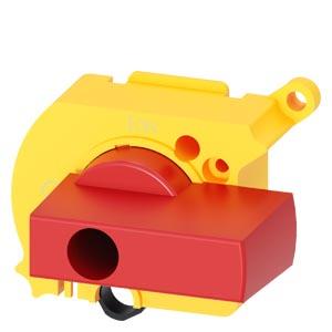 Punho adicional para acionamento giratório do acoplamento da porta, vermelho/amarelo,  30A até 60A, acessórios