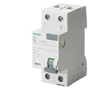 Disjuntor de corrente de fuga, 2 polos, tipo A, In: 25 A, 10 mA, Un CA: 230 V