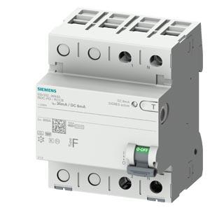 Disjuntor de corrente de fuga, 2 polos, tipo F, In: 25 A, 30 mA, 6 mA CC, Un CA: 230 V