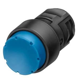 Botão de pressão, 16mm, redondo plástico, azul