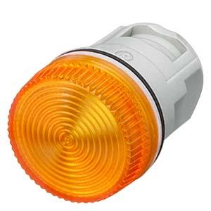 Sinalizador luminoso, 16mm, redondo plástico, amarelo