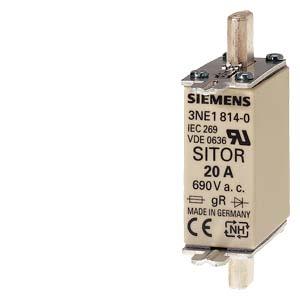 Elemento de fusível SITOR, com contatos de faca, NH000, In: 50 A, gS, Un CA: 690 V