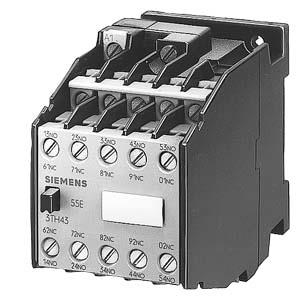 Contator auxiliar 64E, 6NO+4NC, ligação com ficha plana, comando CA 110V CA CA 132V