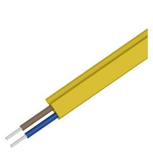 Cabo AS-i, perfilado amarelo, TPE, resistente a óleo, 2x1,5qmm, 100m de 100m cabo
