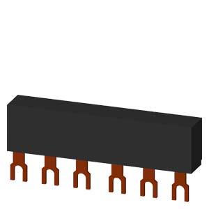 Barramento trifásico distância de separação 45mm para 2 interruptores, conexões em forma de garfo
