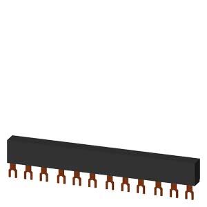 Barramento trifásico distância de separação 45mm para 4 interruptores, conexões em forma de garfo