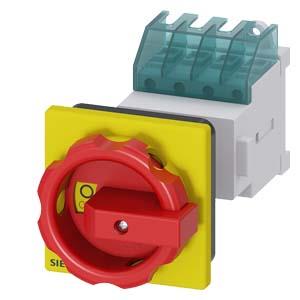 SENTRON, seccionador de corte em carga 3LD, chave de PARADA DE EMERGÊNCIA, 4 polos, Iu: 16 A, potência de operação/a CA-23 A a 400V: 7,5 kW, fixaçã...