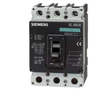 circuit breaker VL160X N standard breaking capacity Icu=55kA, 415V AC 4-pole, line protection Electronic Trip Unit TM, LI In=160A, rated current Ir=16