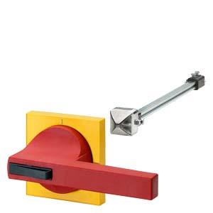 Acionamento da porta 8UC7 manípulo vermelho, chapa protetora amarela para disjuntor 3VL7, 3VL8