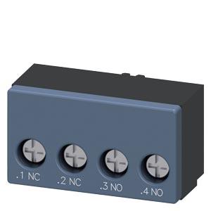 Interruptor auxiliar, 1NA+1NF, conexão circuito de corrente de comando, conexão parafusada