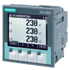 SENTRON, instrumento de medição, 7KM PAC3200, LCD, L-L: 690 V, L-N: 400 V, 5 A, 3 fases