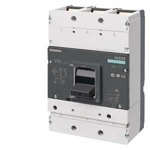 circuit breaker VL630L very high breaking capacity Icu=100kA, 415V AC 3-pole, line protection trip unit TM, LI In=630A, rated current IR=500...630A, o