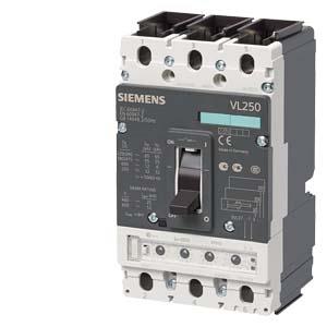 circuit breaker VL250N standard breaking capacity Icu=55kA, 415V AC 3-pole, motor/generator prot. Electronic Trip Unit ETU10M, LI In=200A, rated curre