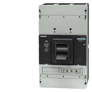 circuit breaker VL800L very high breaking capacity Icu=100kA, 415V AC 3-pole, line protection trip unit ETU10, LI In=800A, rated current IR=320...800A