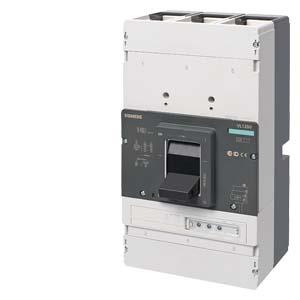 circuit breaker VL1250N standard breaking capacity Icu=55kA, 415V AC 3-pole, line protection trip unit ETU10, LI In=1000A, rated current IR=400...1000
