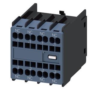 Interruptor auxiliar 4NF, passagens de corrente:1NF, 1NF, 1NF para contactores auxiliares/do motor S00/S0