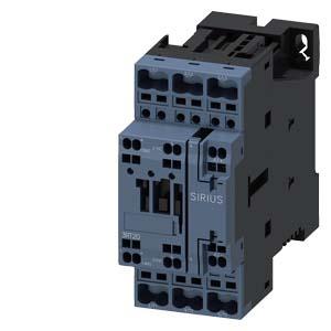 Contactor, AC-3e, 17A/7,5kW/400V, 3 polos, DC24V, módulo de funções opcional, 1NA+1NF, borne de mola