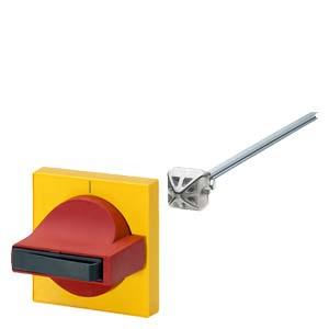 Acionamento da porta 8UC7 manípulo vermelho, chapa protetora amarela para disjuntor 3VL1, 3VL2