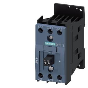 Contator a semicondutor 3RF3, trifásico CA53 5,2A 48-480V/110-230V CA controlado por 2 fases
