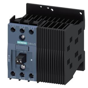 Contator a semicondutor 3RF3, trifásico CA53 9,2A 48-480V/24V CC controlado por 2 fases
