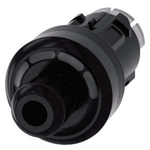 Interruptor de chave ID, 22mm, redondo, plástico, preto, RFID, ângulo de comutação 3x45°